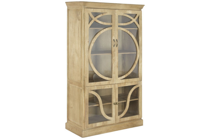 Vitrina madera maciza mango 120x50x205 natural