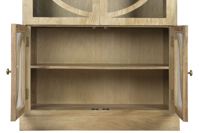 Vitrina madera maciza mango 120x50x205 natural