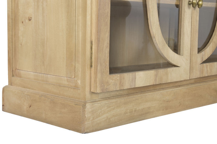 Vitrina madera maciza mango 120x50x205 natural