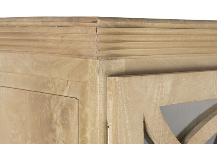 Vitrina madera maciza mango 120x50x205 natural