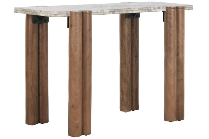 Consola TORONTO Mármol y Mango 120x45x75 cm – Moderno y Desmontable