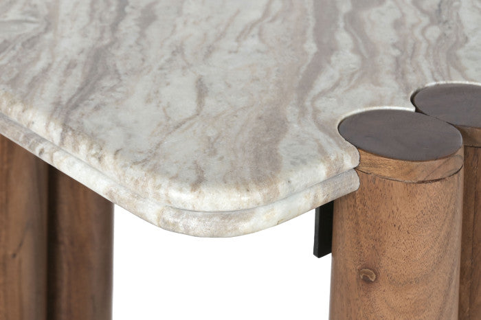 Consola TORONTO Mármol y Mango 120x45x75 cm – Moderno y Desmontable