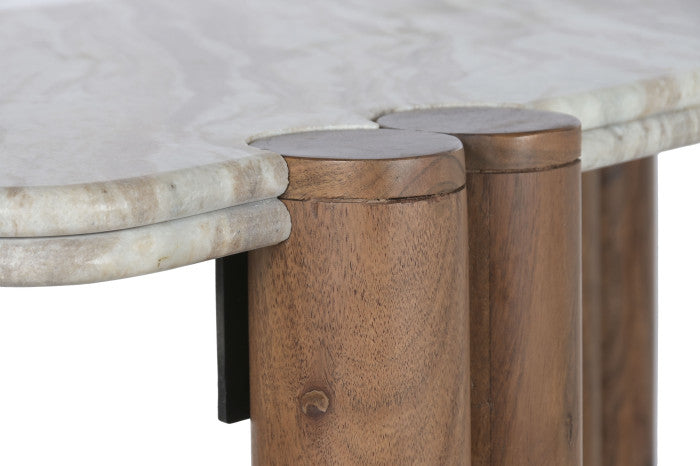 Consola TORONTO Mármol y Mango 120x45x75 cm – Moderno y Desmontable