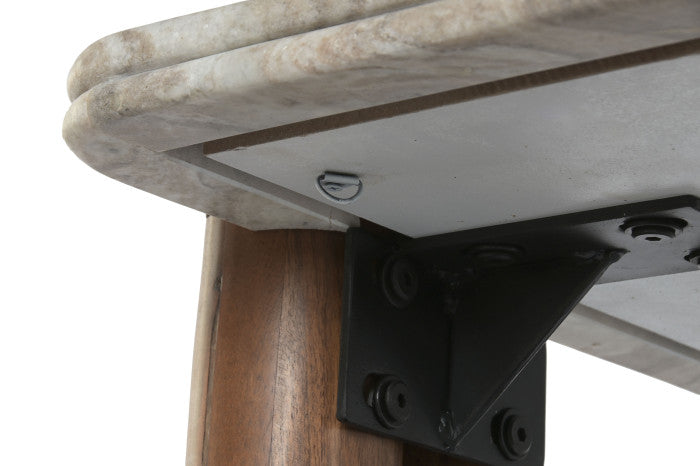 Consola TORONTO Mármol y Mango 120x45x75 cm – Moderno y Desmontable