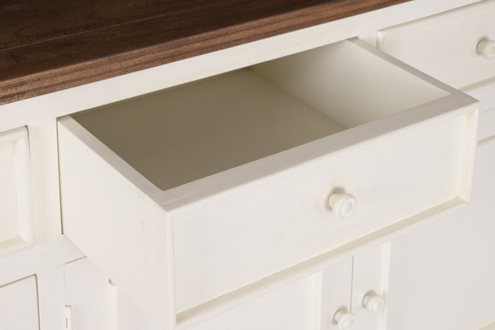 Vitrina Mango MDF 150x45x190 cm Crema