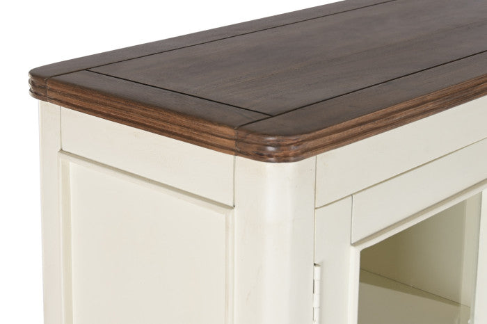 Vitrina Mango MDF 150x45x190 cm Crema