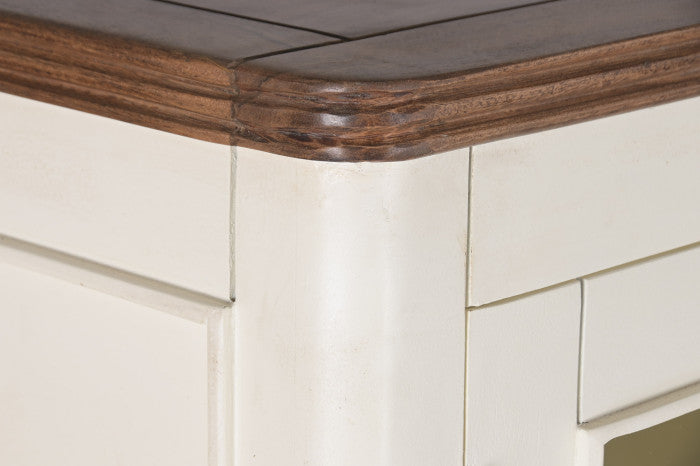 Vitrina Mango MDF 150x45x190 cm Crema