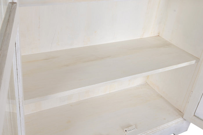 Vitrina mango 130x55x209 decapé blanco