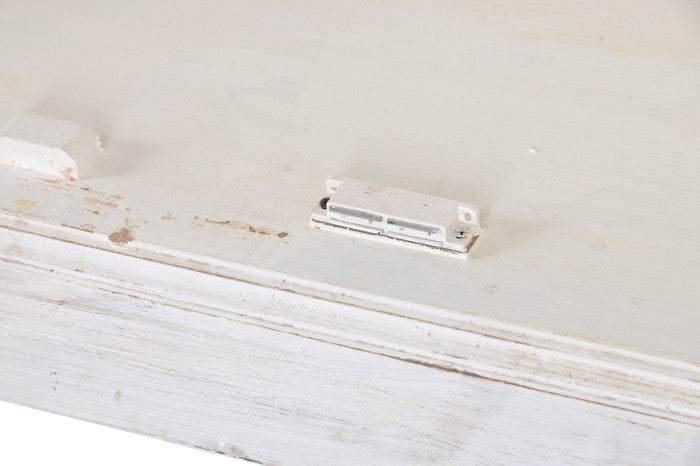 Vitrina mango 130x55x209 decapé blanco