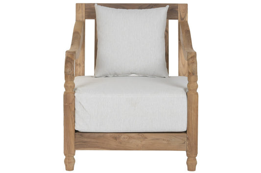 Sillón Teca con Cojín 70x75x76 cm