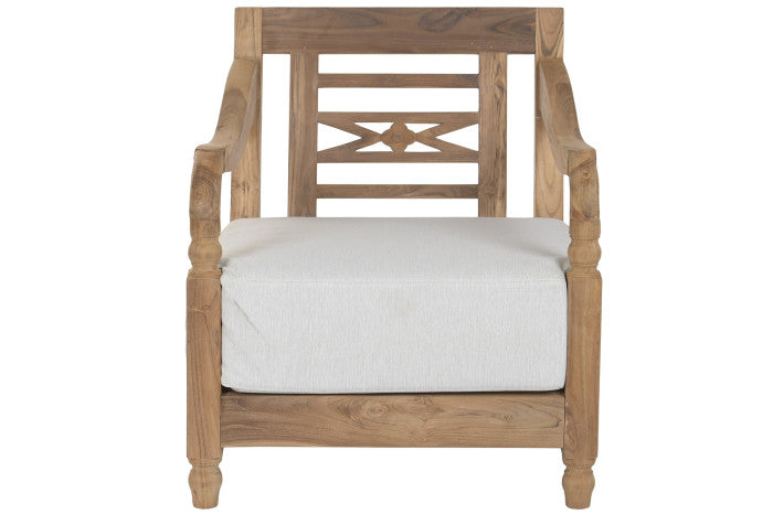 Sillón Teca con Cojín 70x75x76 cm