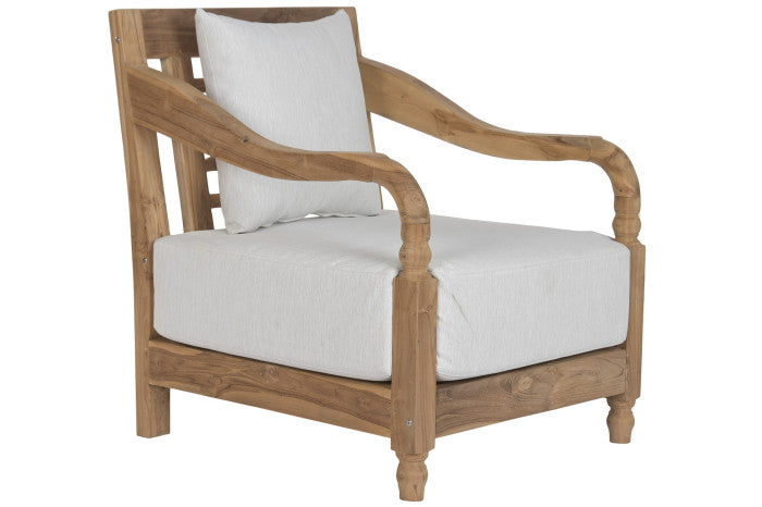 Sillón Teca con Cojín 70x75x76 cm
