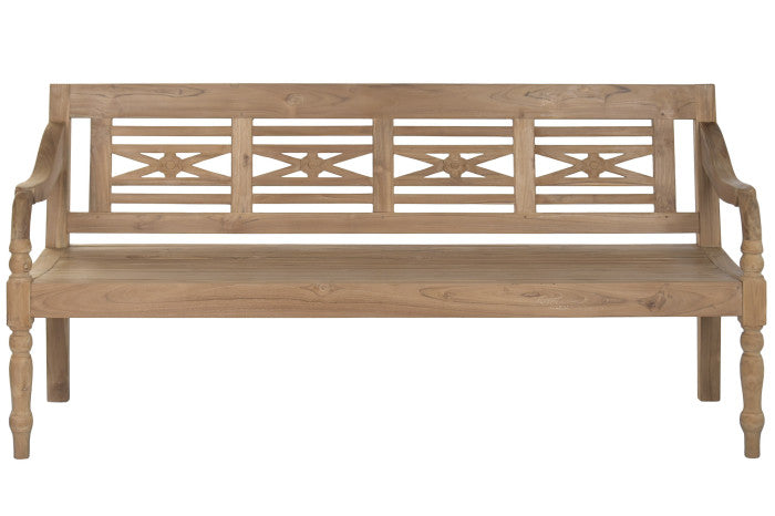 Banco de Madera Maciza 190x55x90 cm – 4 Plazas – Colección SEA SIDE