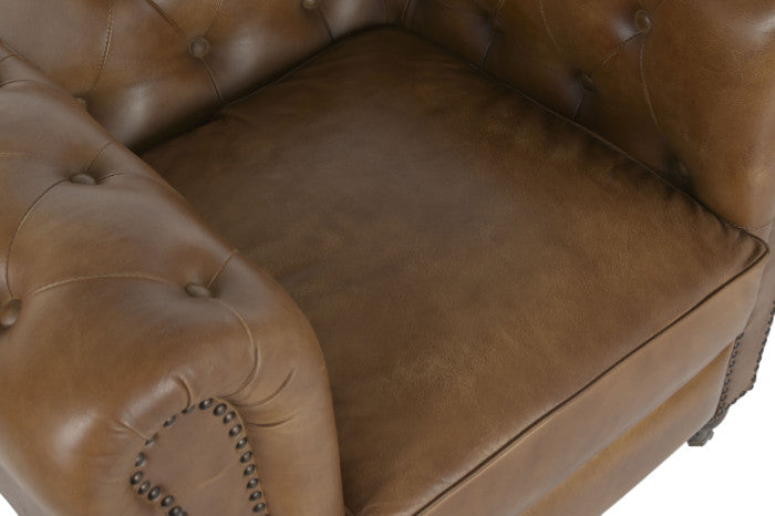 Sillón Piel Chester Cuero Envejecido 84x77x79 cm