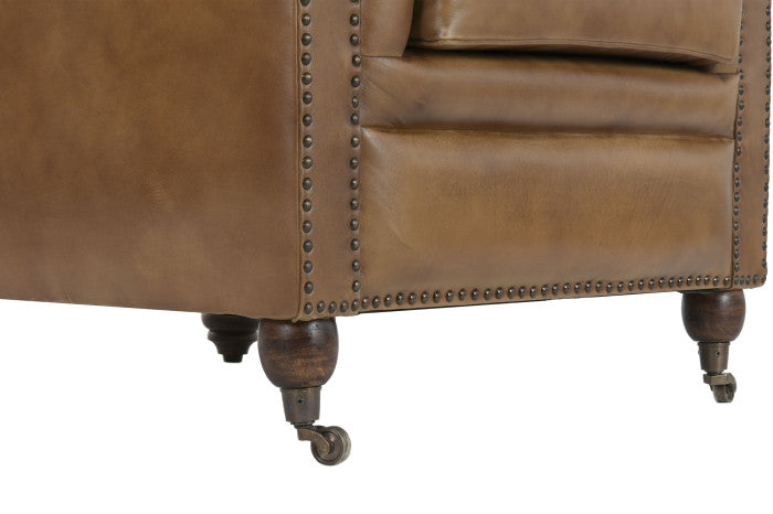 Sillón Piel Chester Cuero Envejecido 84x77x79 cm