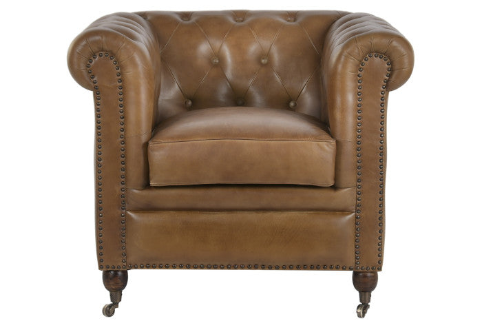 Sillón Piel Chester Cuero Envejecido 84x77x79 cm