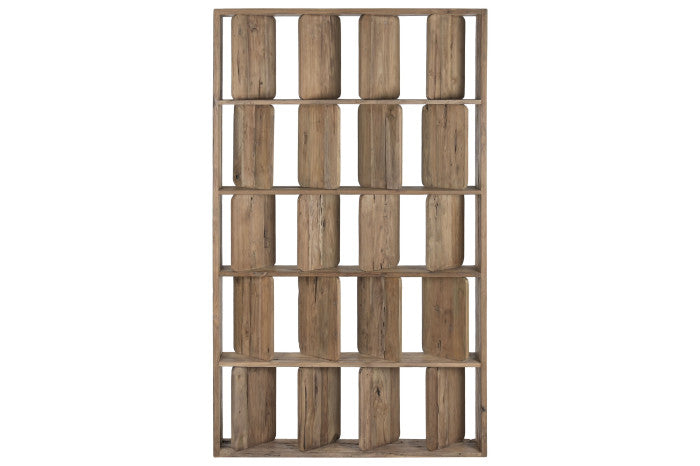 Estantería de Teca Reciclada Natural – 124 x 20 x 210 cm