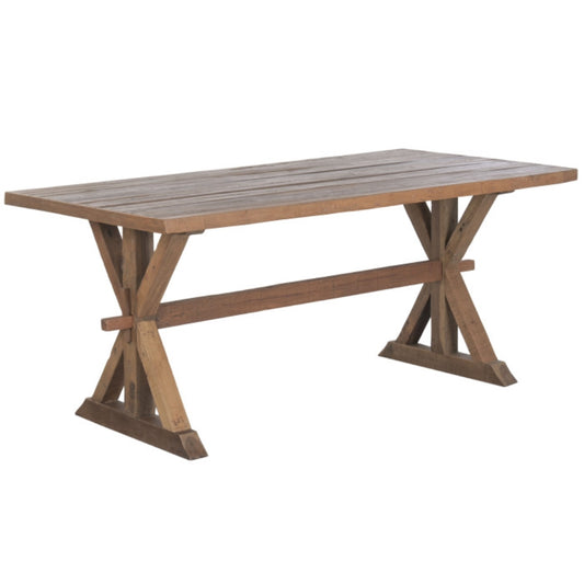 Mesa de Comedor de Madera Reciclada 180x90x76 cm – Natural