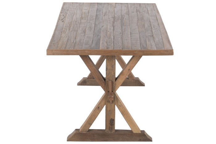 Mesa de Comedor de Madera Reciclada 180x90x76 cm – Natural