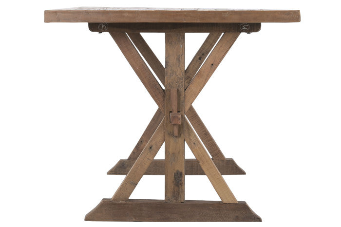 Mesa de Comedor de Madera Reciclada 180x90x76 cm – Natural