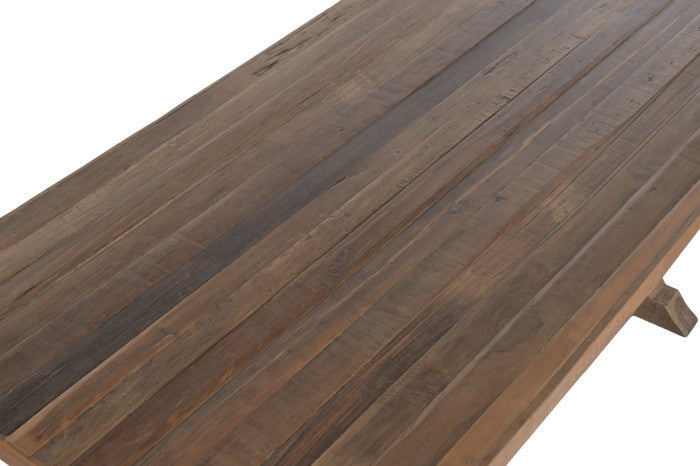 Mesa de Comedor de Madera Reciclada 180x90x76 cm – Natural