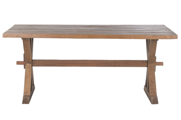 Mesa de Comedor de Madera Reciclada 180x90x76 cm – Natural