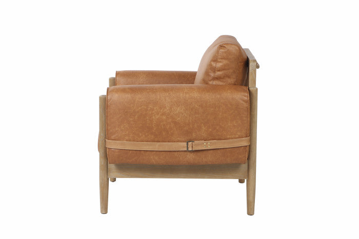 Butaca Fresno PU Marrón 94x80x82 cm