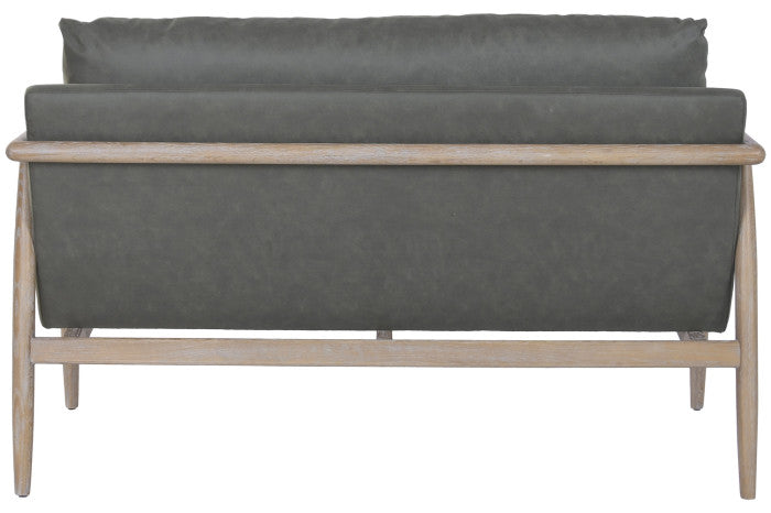 Sofá de Fresno y Poliéster Tapizado Decapé 126,5 × 75 × 82 cm