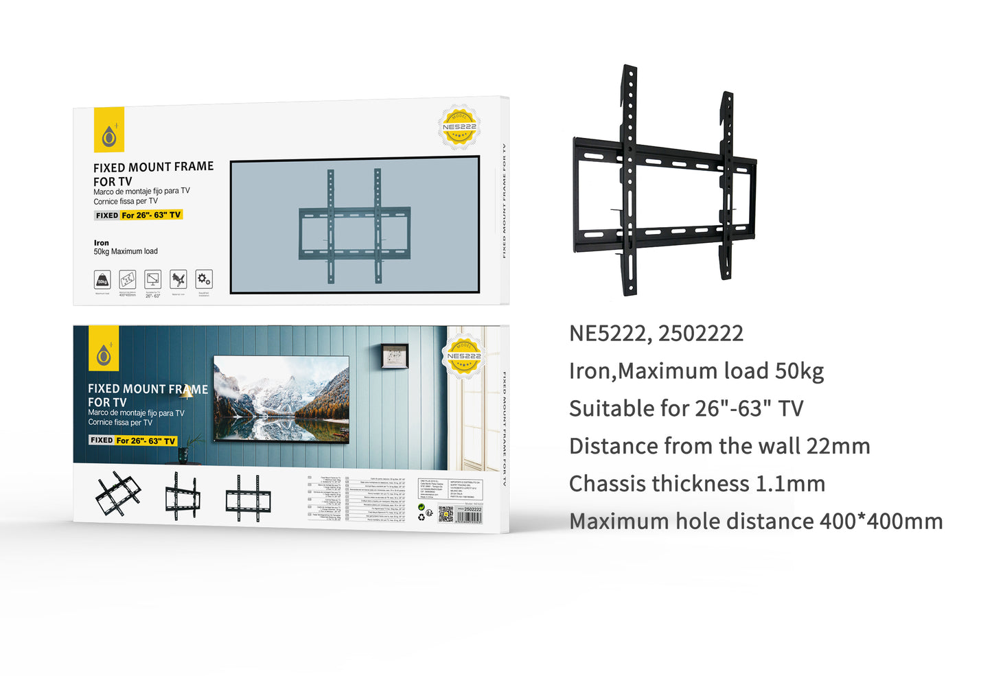 Soporte TV fijo de 26-63 Pulgadas