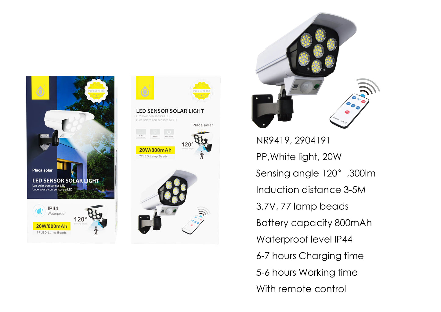 LAMPADA SOLARE 77 LED