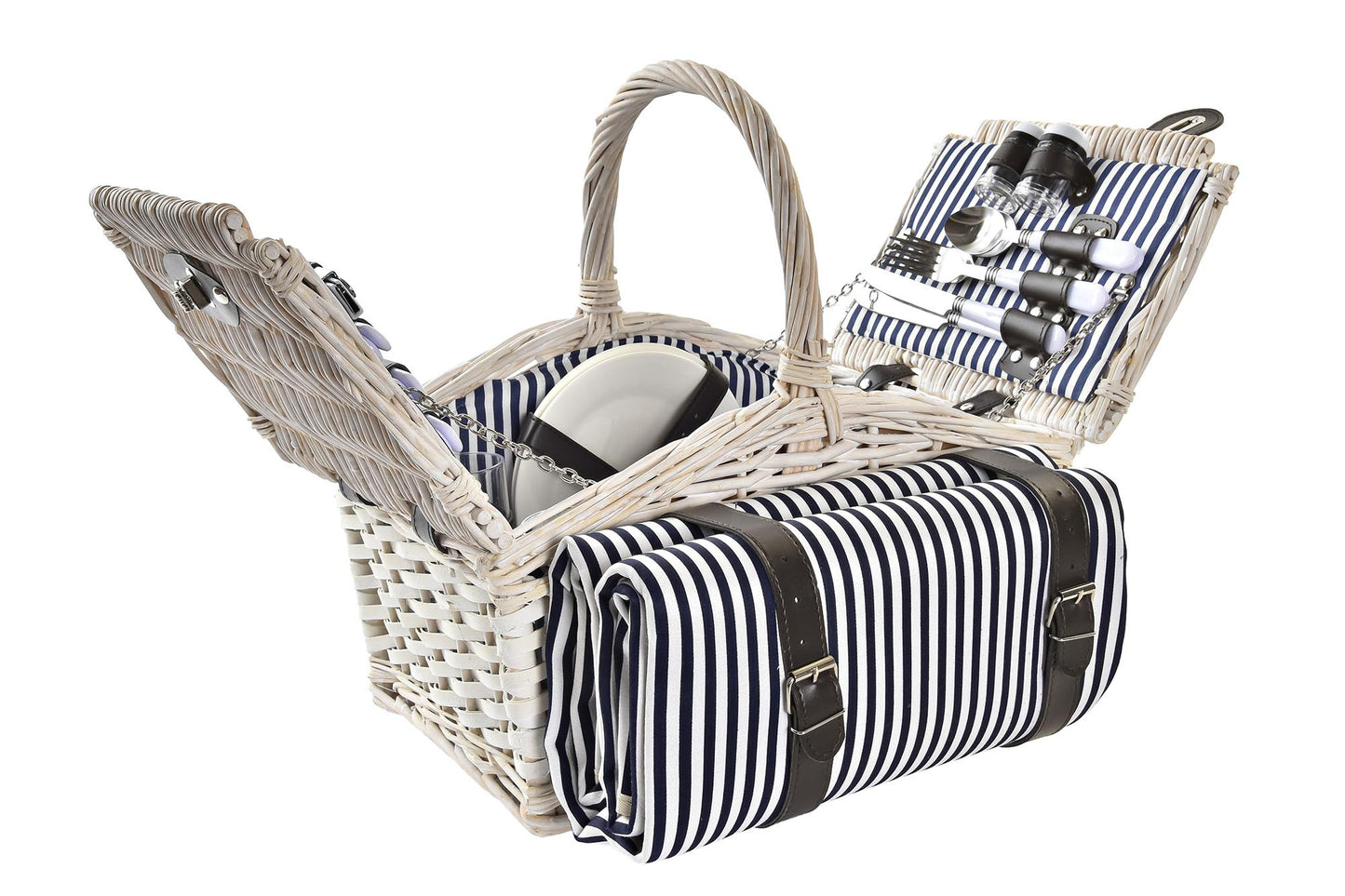 Cesta picnic set 25 mimbre 40*40*42cm