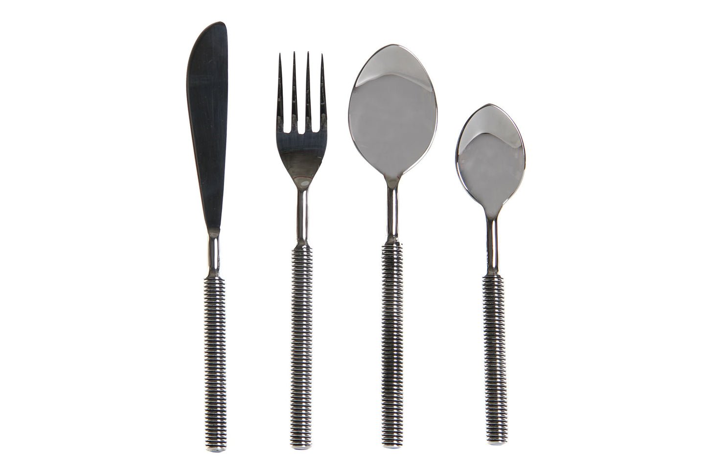 Cuberteria set 16 inox 4.5*2*21.5cm plateado