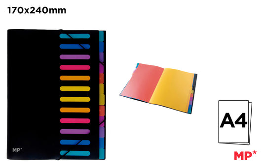 Carpeta con separadores de colores