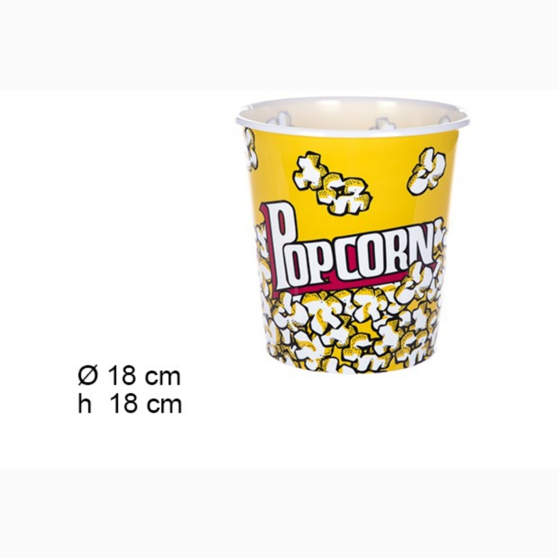 Cubo palomitas popcorn 18cm 