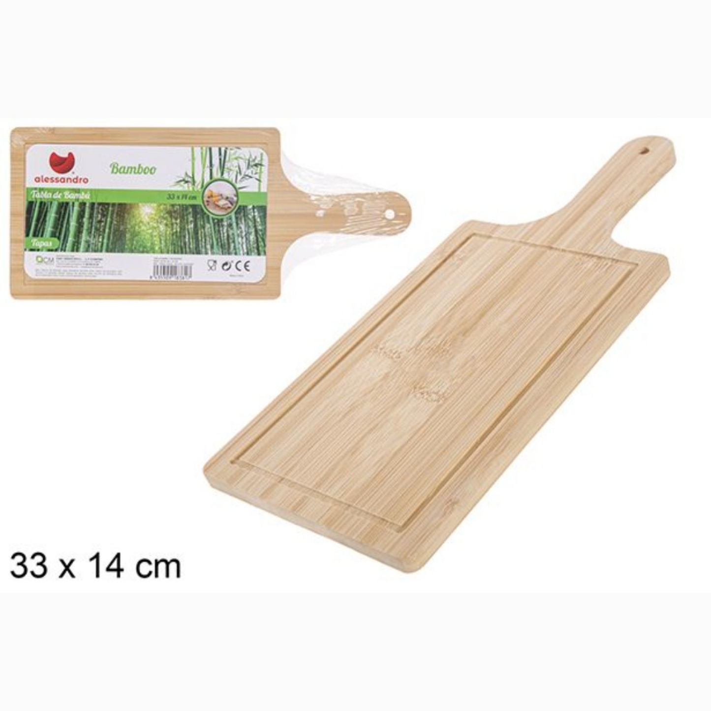 Tabla bambu de tapa 33*14cm