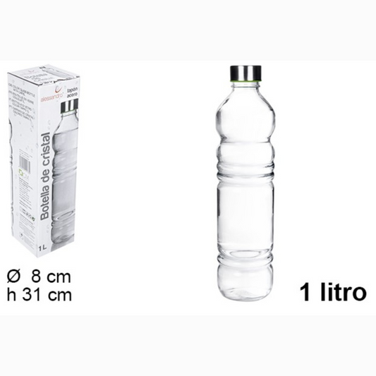 Botella cristal agua 1L