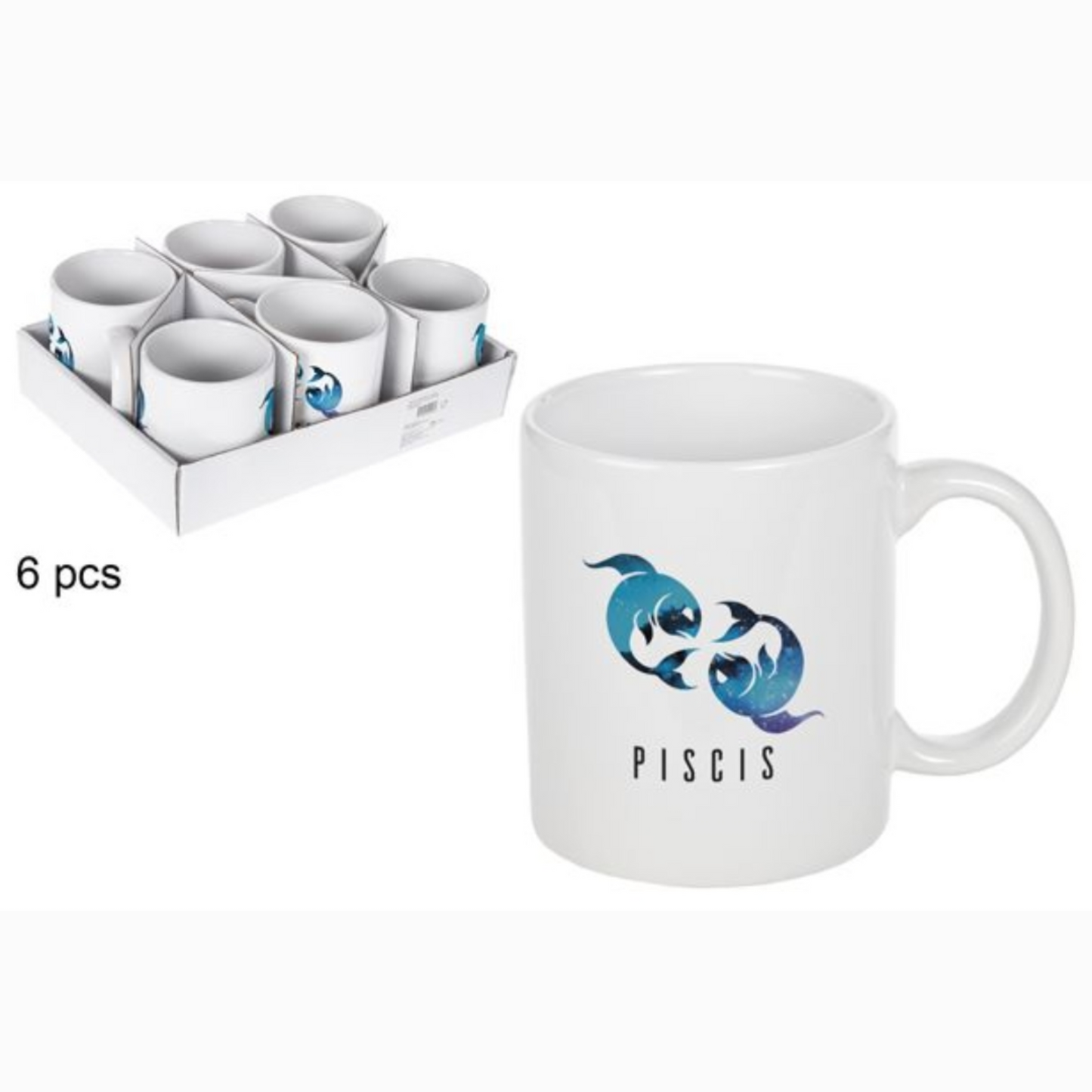 Taza blanca Piscis