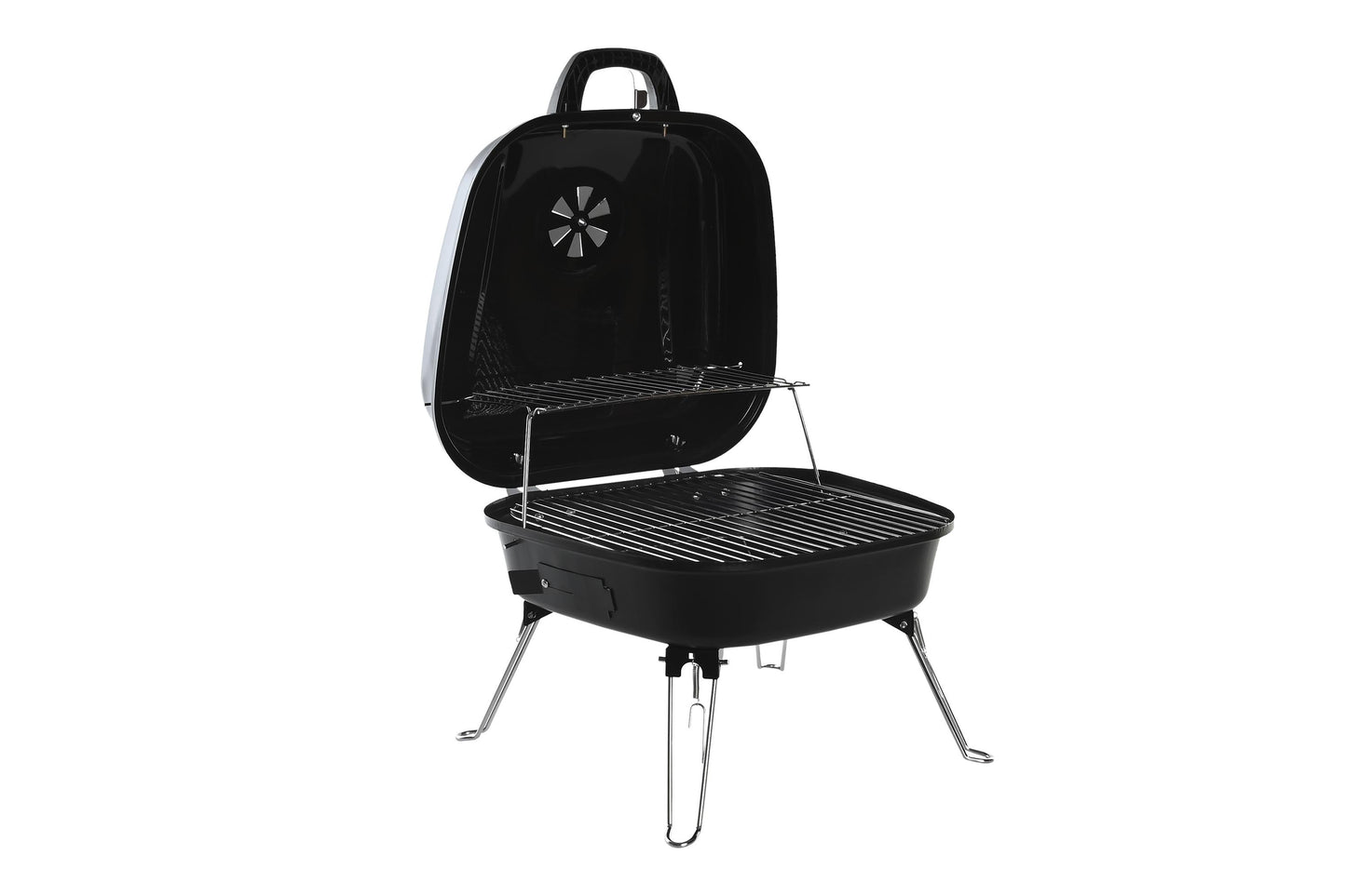 Barbacoa acero 44.5*42*34cm sobremesa negro