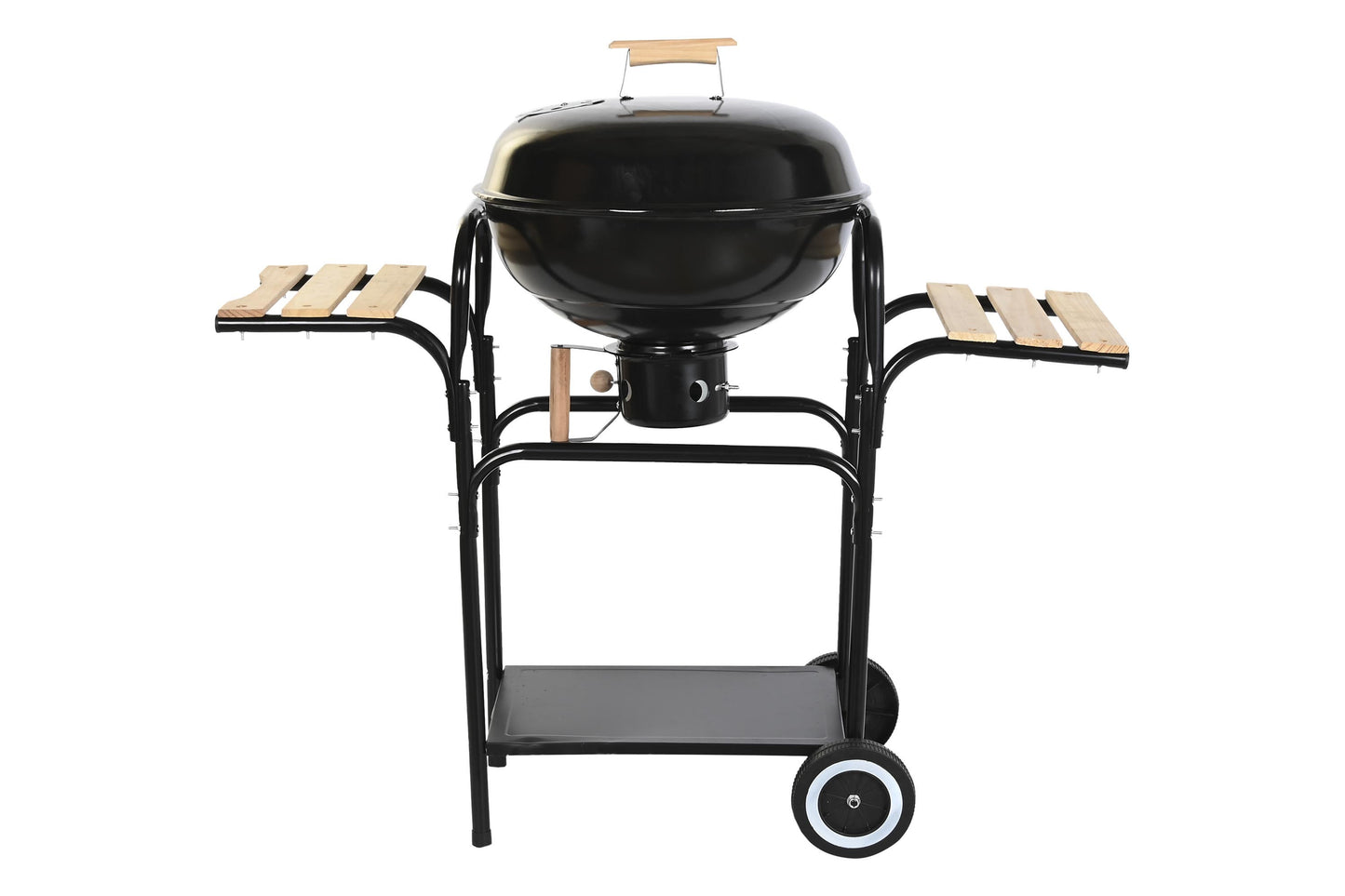 Barbacoa acero madera 100*47*95cm negro