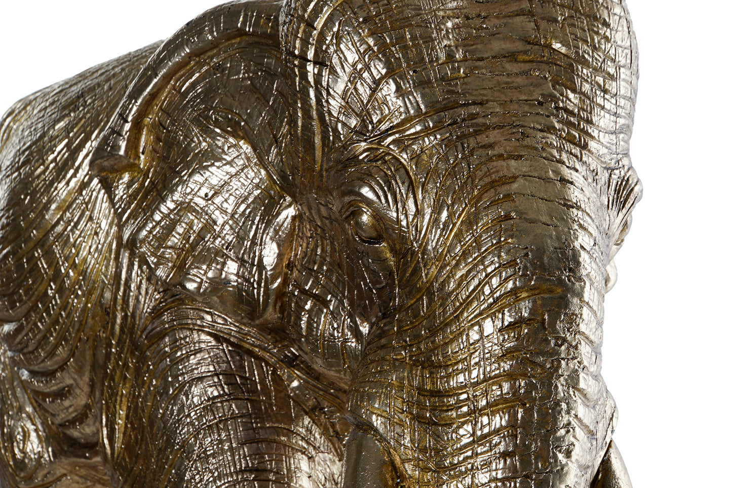 Figura resina 83*32*56cm elefante dorado