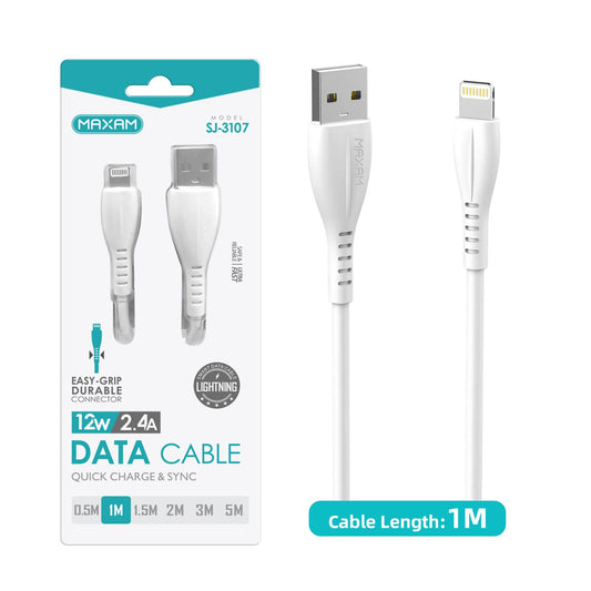 Cable iphone blanco 2A 1m