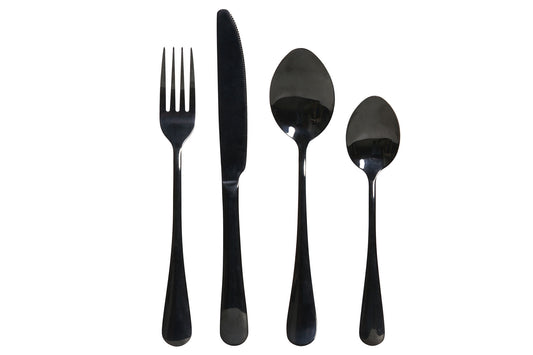 Cuberteria set 16 inos 4.5*2.5*20.5cm 2mm negro