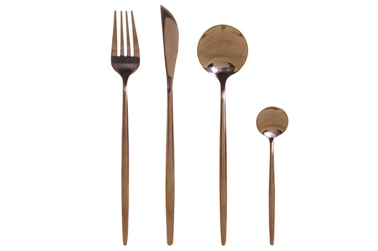 Cuberteria set 16 inos 4.5*2.5*20.5cm 3mm bronce