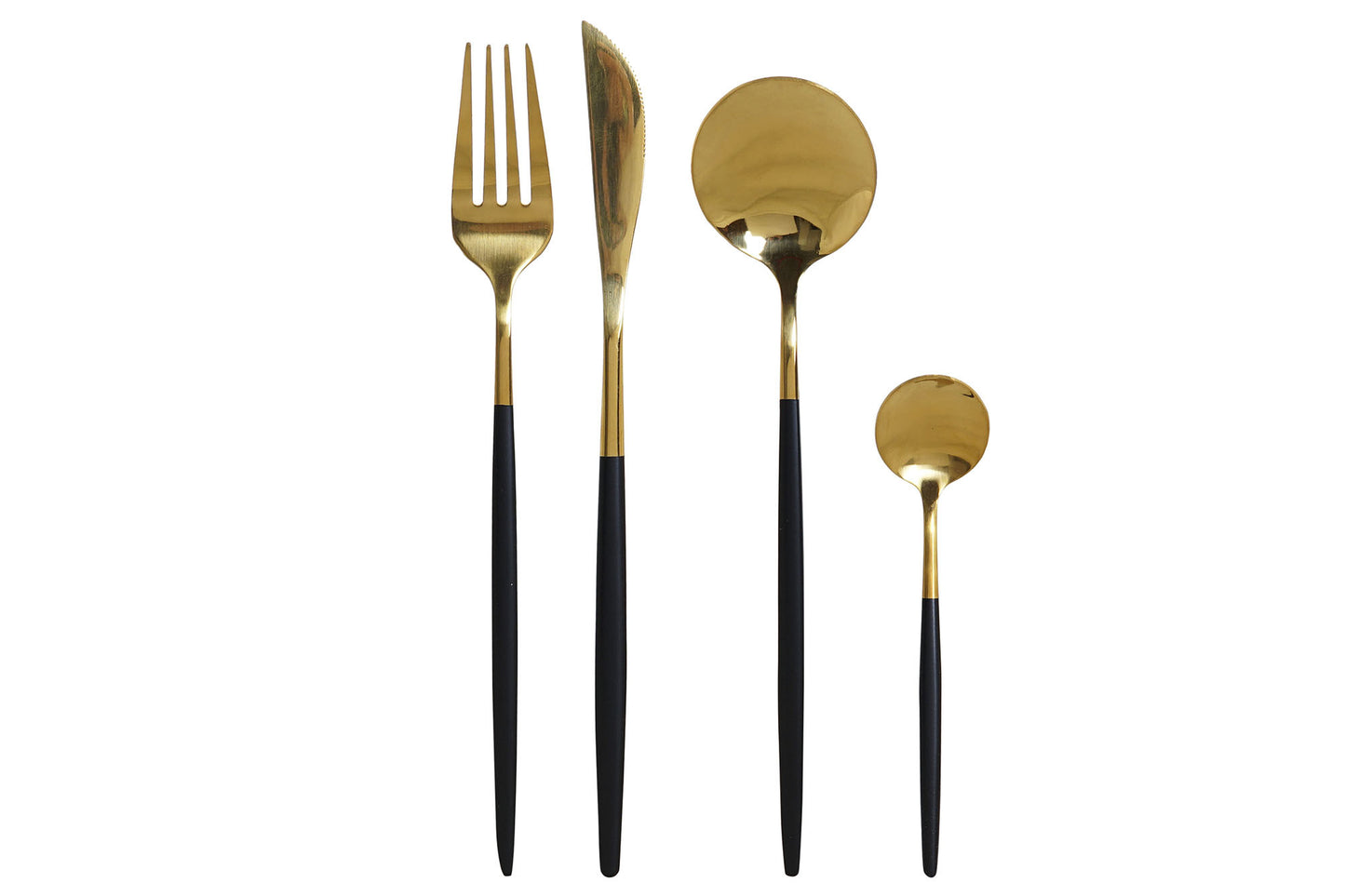 Cuberteria set 16 inos 4.5*2.5*20.5cm 3mm dorado