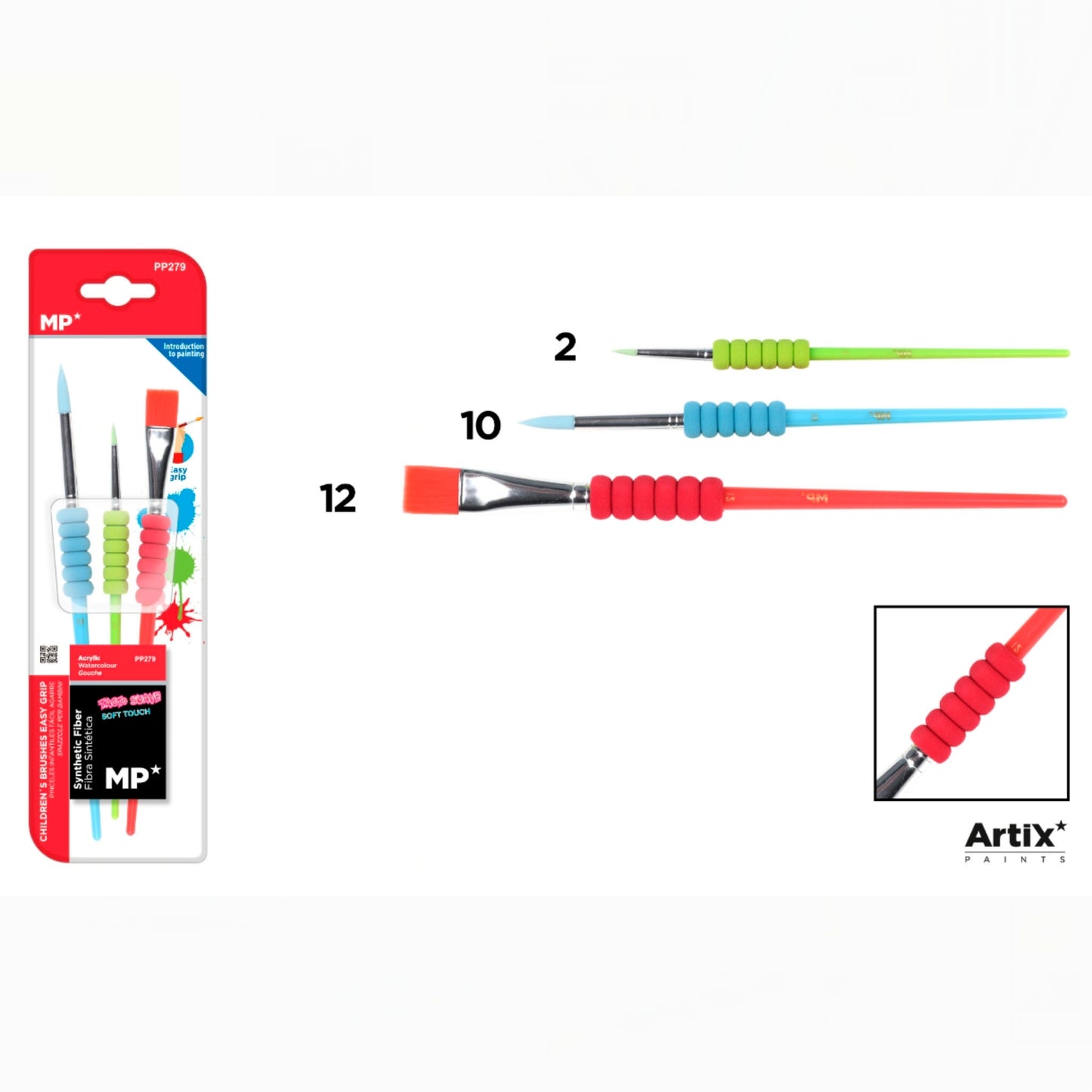 SPAZZOLA PER BAMBINI EASY GRIP 3PZ