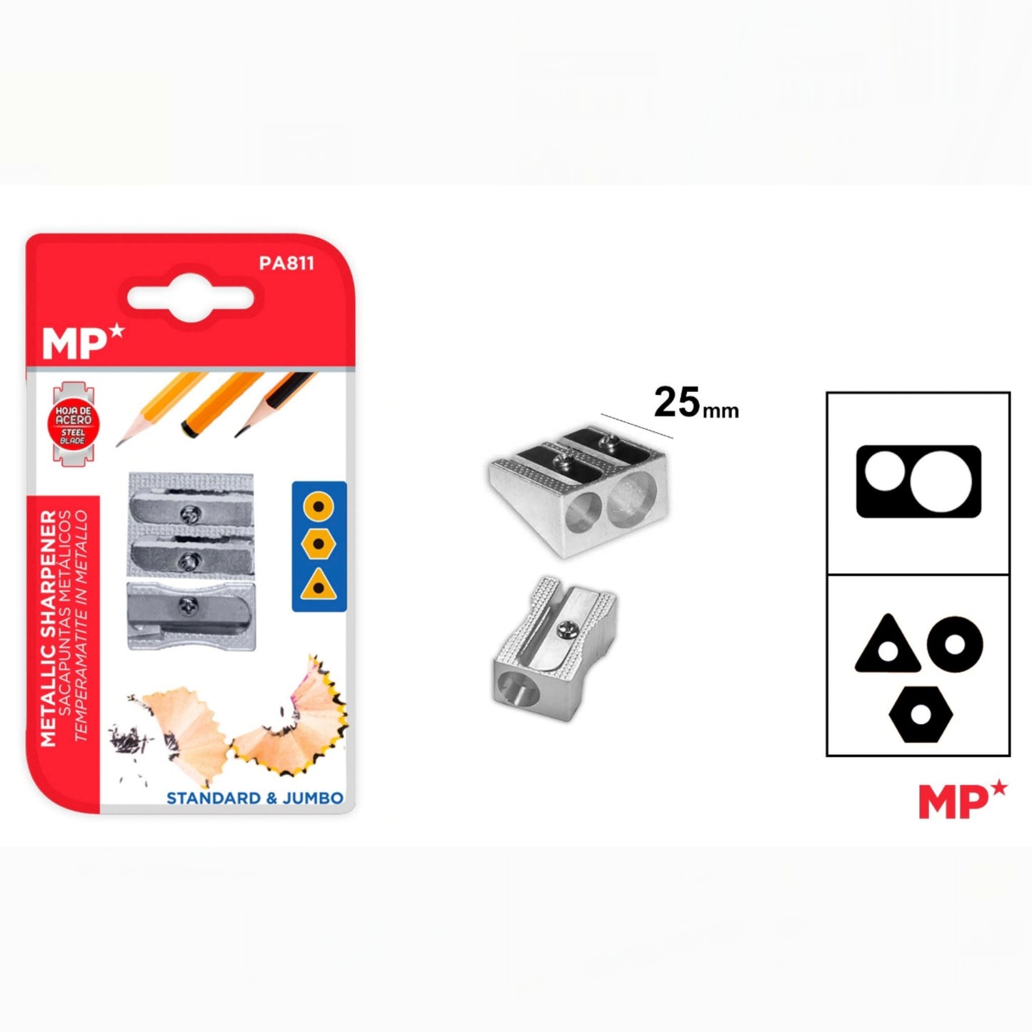 Temperamatite in metallo da 2u