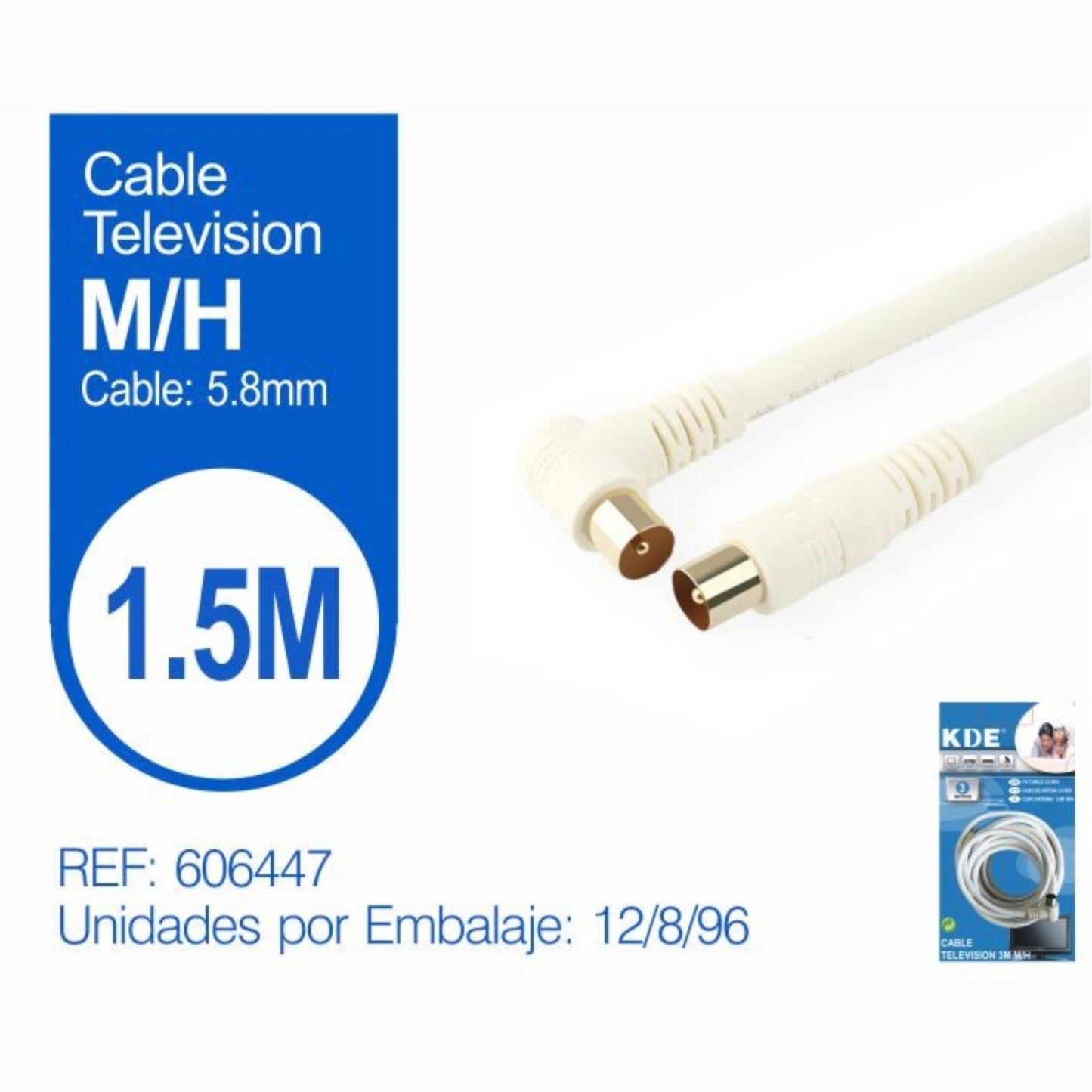 Cable de Antena Coaxial TV 1.5m