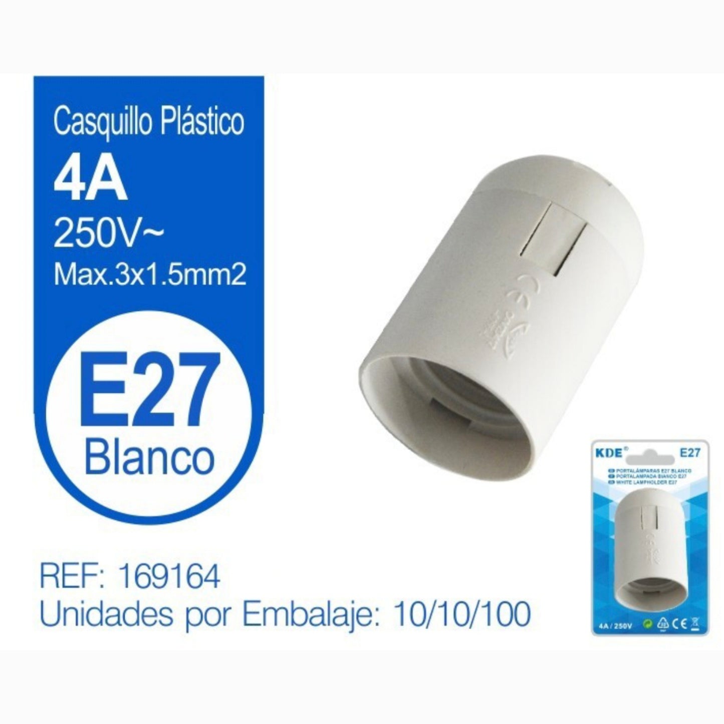 Portalámparas de plástico con Base E27