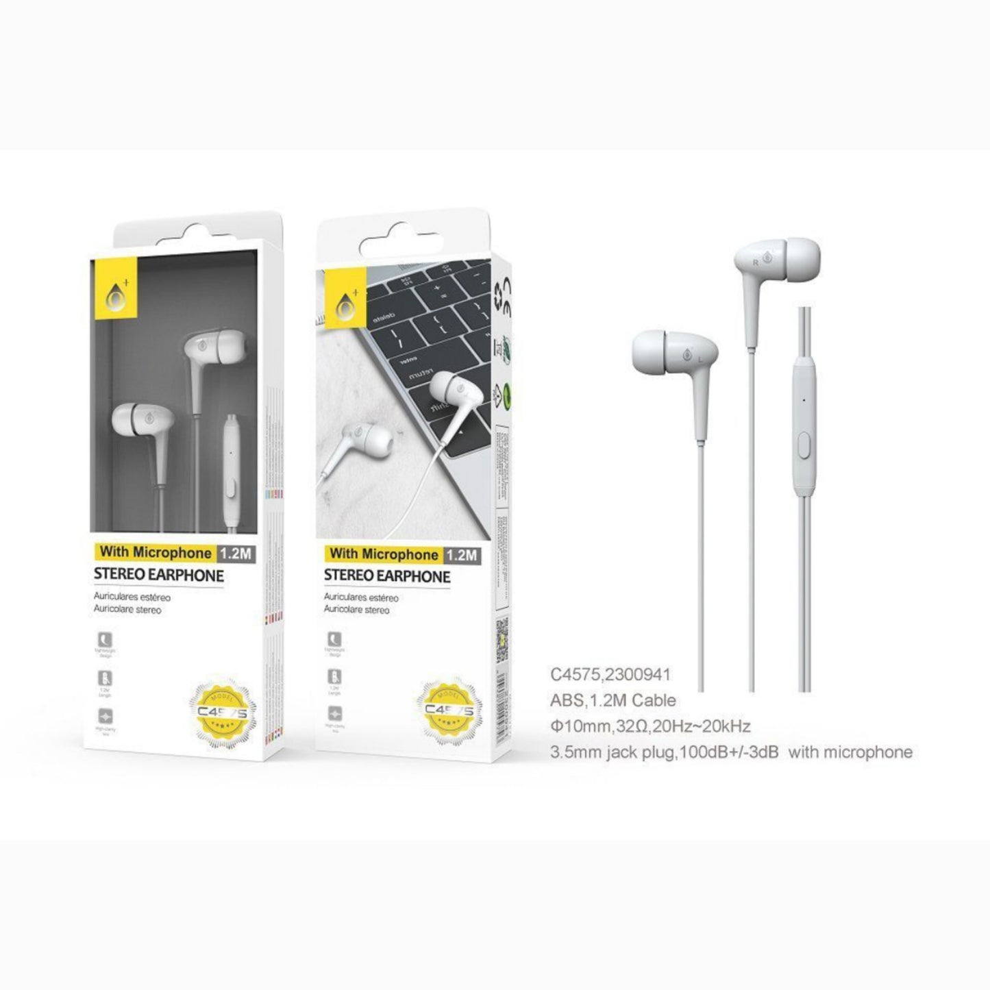 Auriculares con microfono C4575 blanco