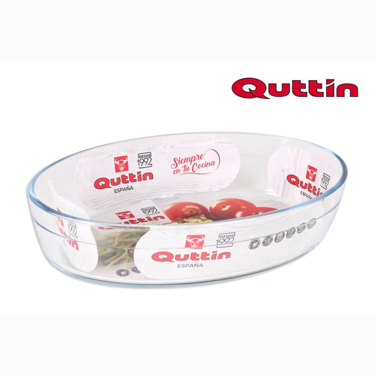 Fuente Quttin Vidrio Ovalada 1.5L